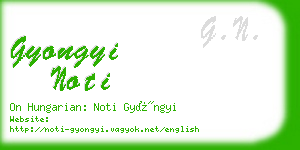 gyongyi noti business card